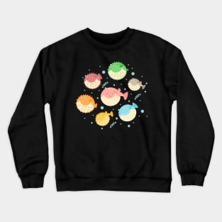 Happy Puffer Fish Crewneck Sweatshirt